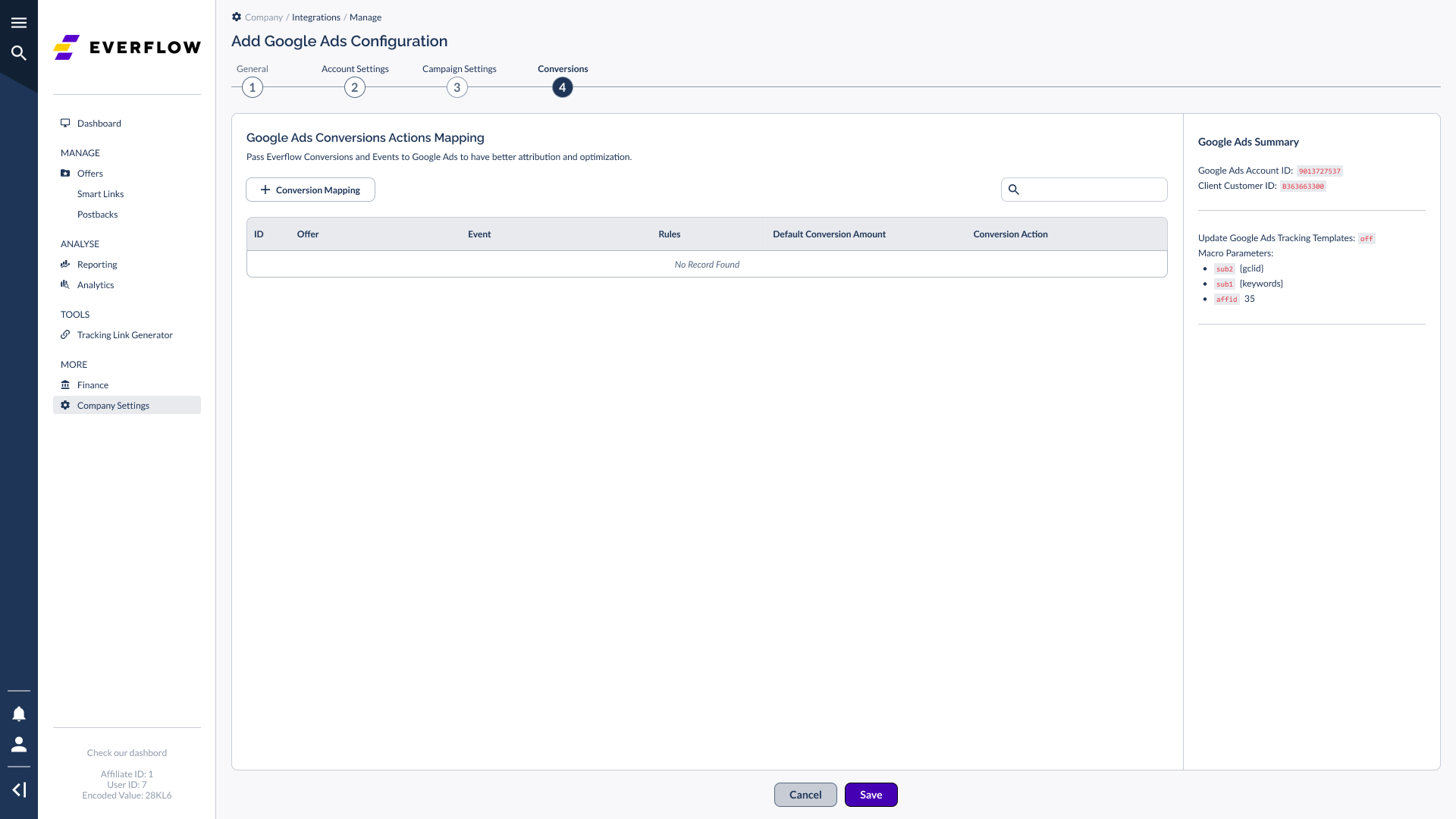 Google Ads Conversions Setup